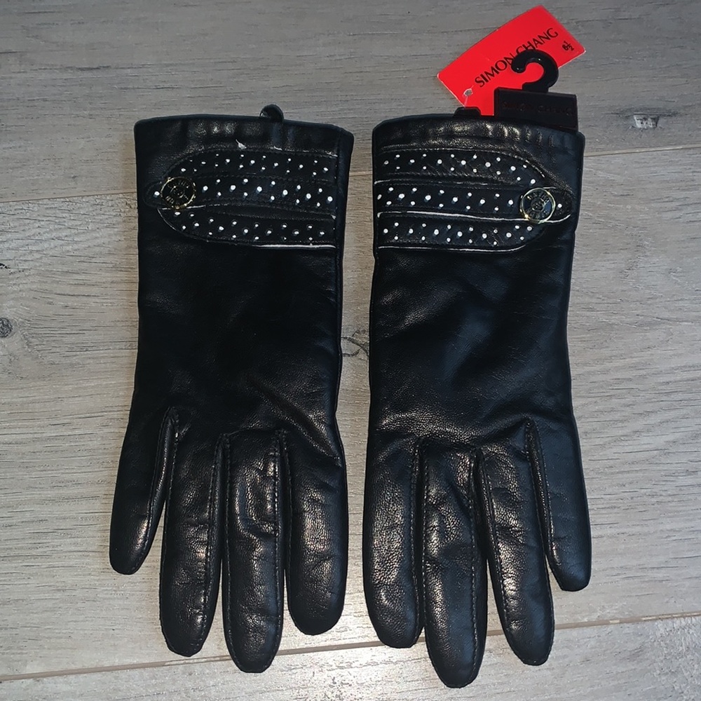 NWT Simon Chang Leather Gloves 6.5